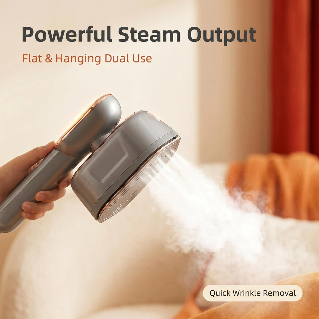 Smart & Compact Garment Steamer – Touchscreen Fabric Selection - CAELIZ