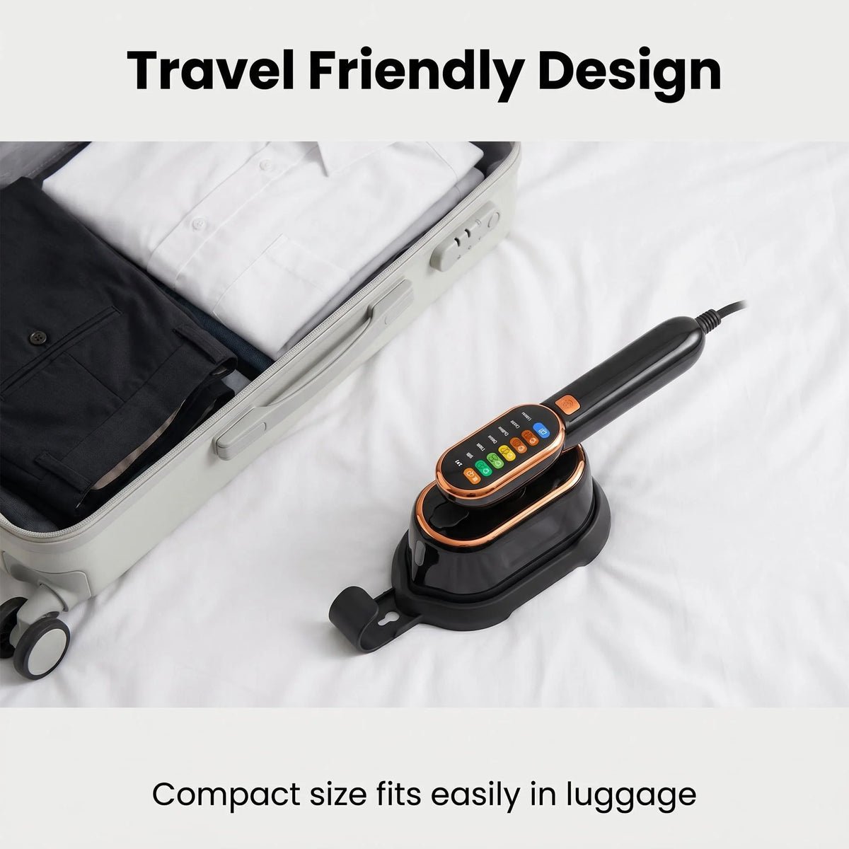 Smart & Compact Garment Steamer – Touchscreen Fabric Selection - CAELIZ