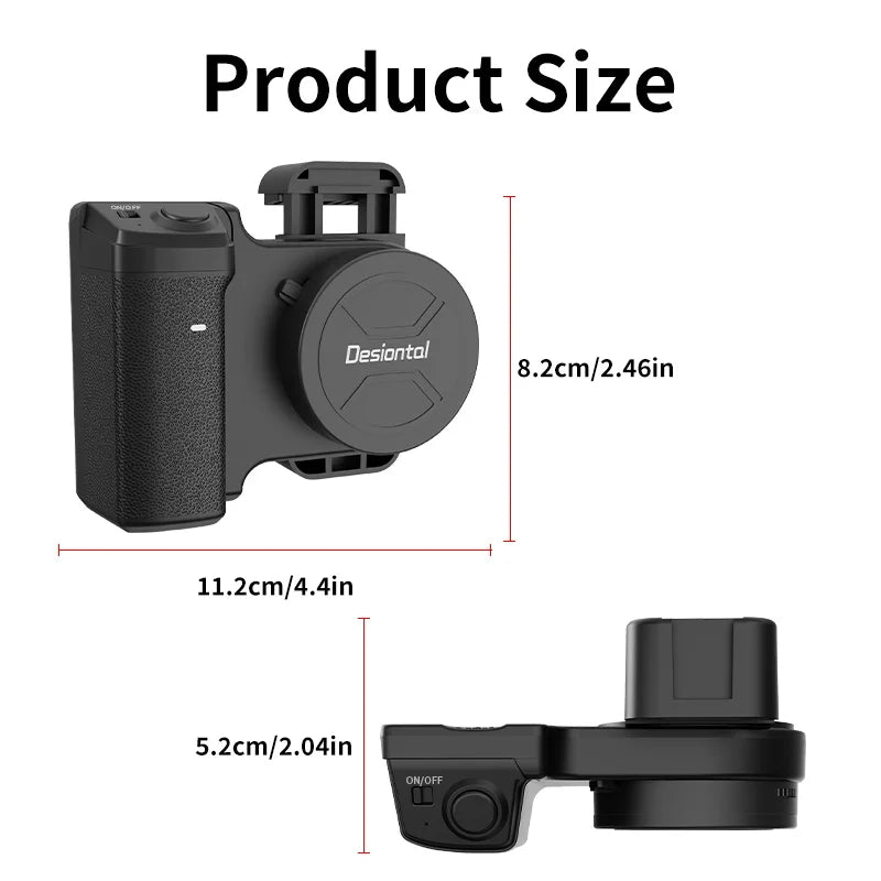 3-in-1 Magnetic Ring Light & Phone Stand, Adjustable Brightness Selfie Grip, Strong Magnet Finger Holder for Streaming, Vlogging