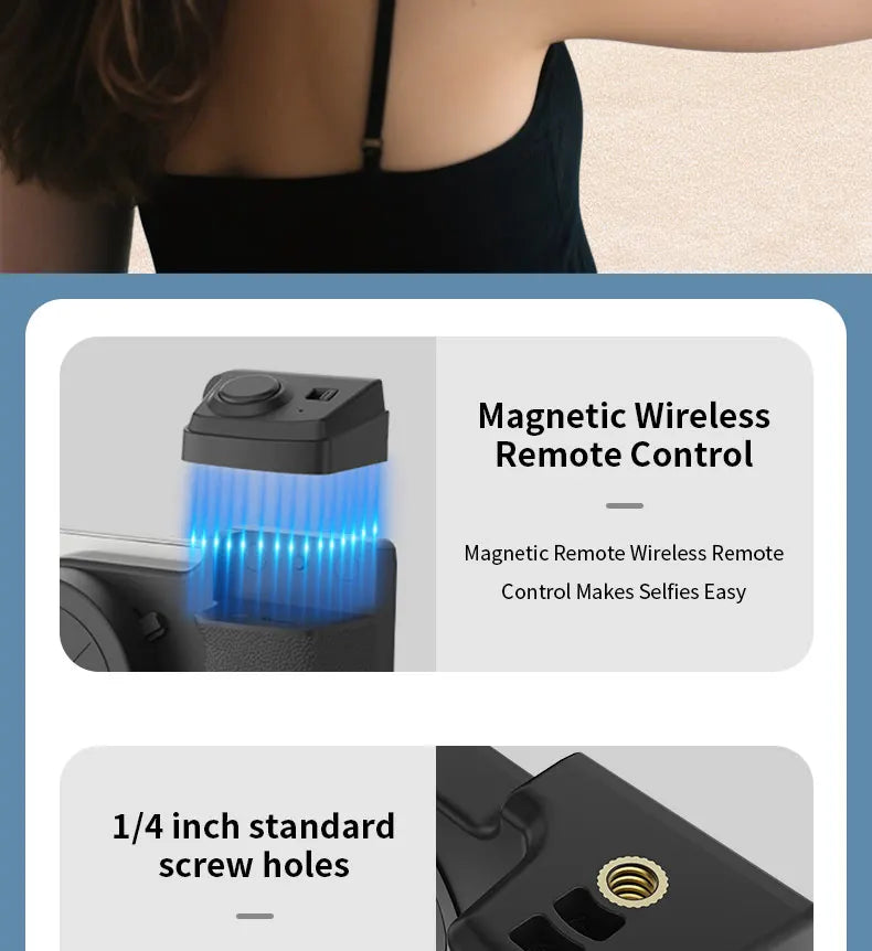 3-in-1 Magnetic Ring Light & Phone Stand, Adjustable Brightness Selfie Grip, Strong Magnet Finger Holder for Streaming, Vlogging
