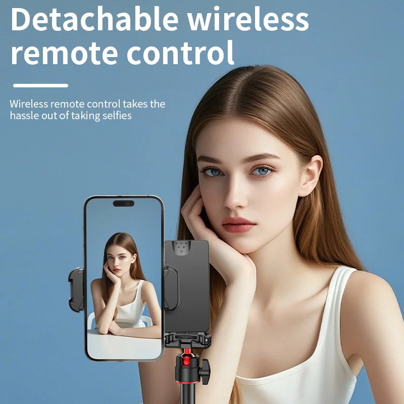 3-in-1 Magnetic Ring Light & Phone Stand, Adjustable Brightness Selfie Grip, Strong Magnet Finger Holder for Streaming, Vlogging