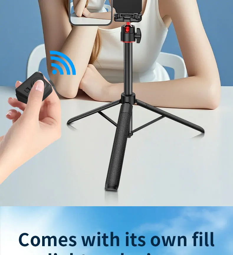 3-in-1 Magnetic Ring Light & Phone Stand, Adjustable Brightness Selfie Grip, Strong Magnet Finger Holder for Streaming, Vlogging